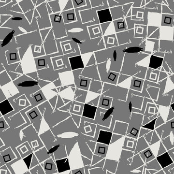 Uneven Geometrical Square Pattern With textures 