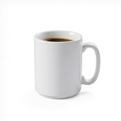 Obraz premium White coffee mug standing on white background