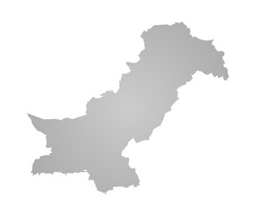 grey Pakistan administrative map. province map of Pakistan, blank Map, empty map of Pakistan. pak, pk