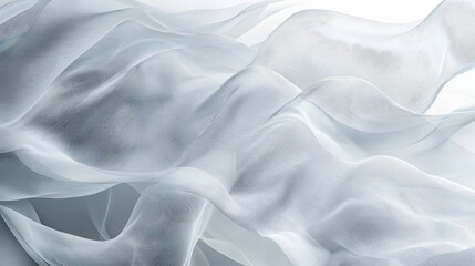 Obraz premium Ethereal Minimal Wave Pattern in Soft Gray Tones,Shimmering Fluid Abstract Background