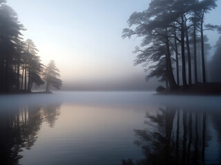 misty morning on the river