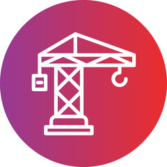 Crane vector icon style