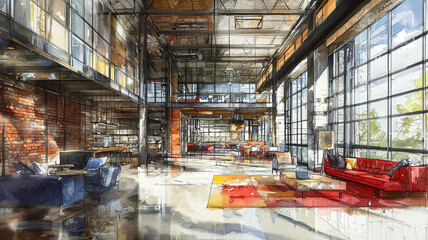 Fototapeta premium Modern home interior