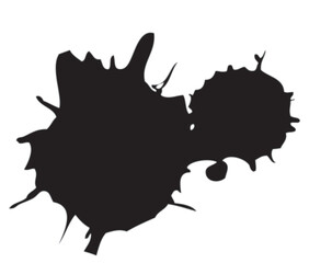 Ink drops and splashes. Blotter spots, liquid paint drip drop splash and ink splatter. Isolated vector illustration.