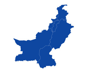 Pakistan administrative map. province map of Pakistan, blank Map, empty map of Pakistan. pak, pk