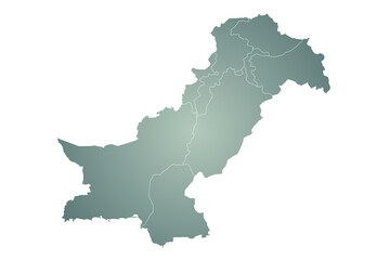 Pakistan administrative map. province map of Pakistan, blank Map, empty map of Pakistan. pak, pk