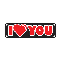 Vector symbol I love you illustration design