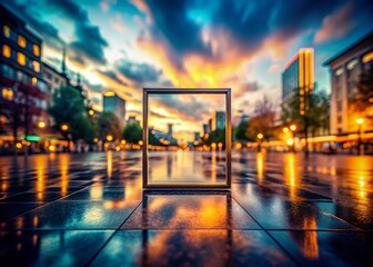 Obraz premium Dissolved Filled Square Abstract Art with High Depth of Field for Modern Design and Creative Projects