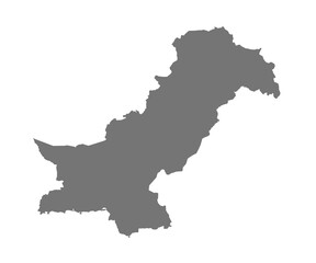 grey Pakistan administrative map. province map of Pakistan, blank Map, empty map of Pakistan. pak, pk