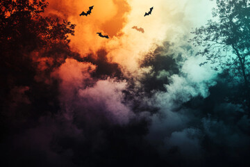 ハロウィンカラーデザインの背景