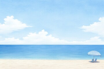 Obraz premium Summer beach sky outdoors.