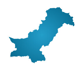 blue Pakistan administrative map. province map of Pakistan, blank Map, empty map of Pakistan. pak, pk
