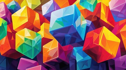Vibrant Emotion: A Dynamic Abstract Canvas of Modern Art