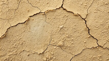 Obraz premium Close-up shot of textured sand wall with cracks