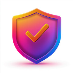 Colorful Shield Icon with Check Mark