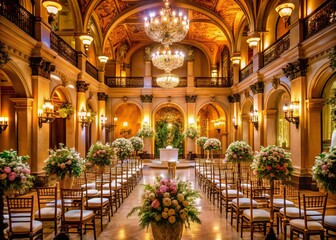 Elegant After-Wedding Architectural Photography of Romantic Venues and Decor Elements
