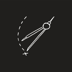 chalk drawing math anchor icon illustration