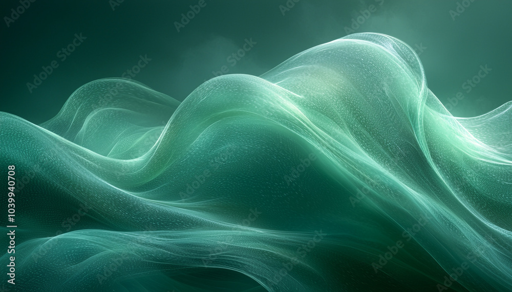 Wall mural futuristic wave motion pattern illustration backdrop space fractal generated by ai