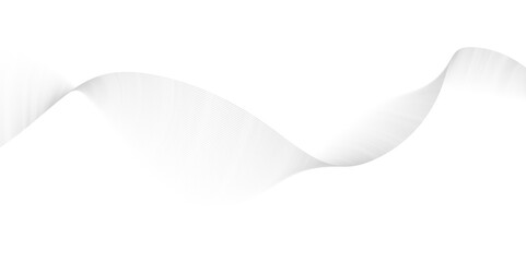 Undulate Grey Wave Swirl, frequency sound wave, twisted curve lines with blend effect. Technology, data science, geometric border