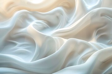 Obraz premium Elegant Flowing Fabric in Soft Pastel Tones