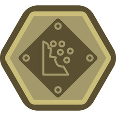 Falling Rocks Icon Design