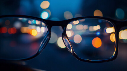 Design a poster about an article with bread 3 tips about night driving glasses. Effective or just a commercial claim? realstic