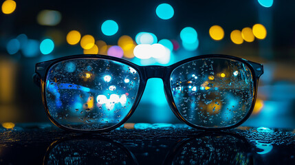 Design a poster about an article with bread 3 tips about night driving glasses. Effective or just a commercial claim? realstic