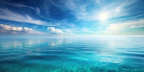 Close-up tranquil oceanic abstraction on pristine white background