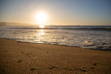 Sunset at vina del mar, valparaiso, Chile
