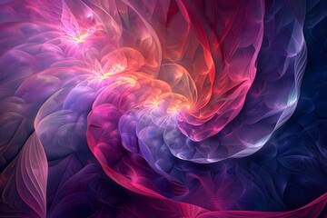 Obraz premium Mesmerizing Swirls of Colorful Fractal Patterns