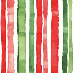 Red and green watercolor stripes