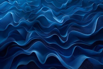 Obraz premium Fluid Waves of Blue: A Mesmerizing Abstract Design