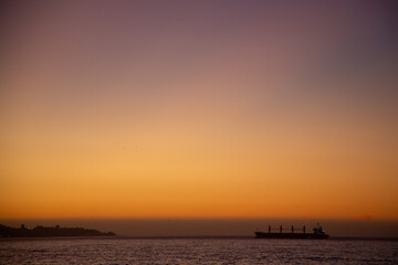 Sunset at vina del mar, valparaiso, Chile