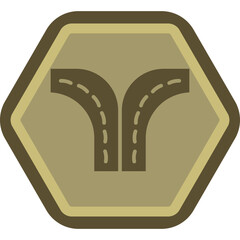 Road Split Icon Design