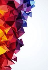 Obraz premium Vibrant geometric harmony exploring colorful polygonal patterns in modern design