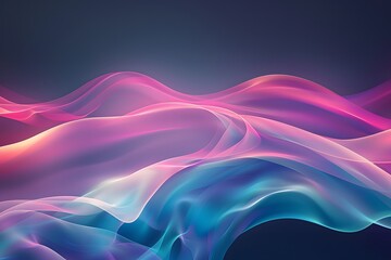 Obraz premium Ethereal Waves of Colorful Light in a Dreamy Abstract Background