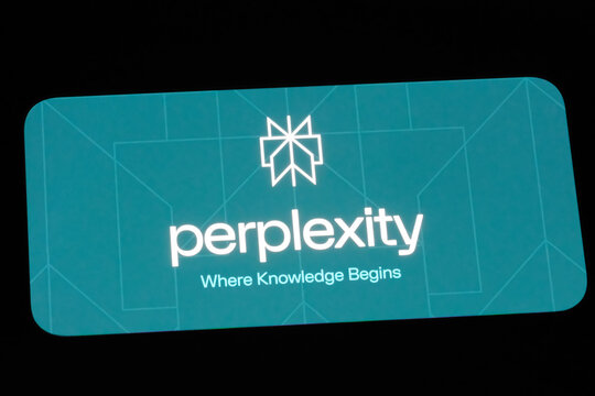 Shanghai,China-Oct.21st 2024:Perplexity AI company brand logo on phone screen