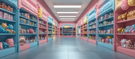 Aisle of Toys in a Dreamy Store