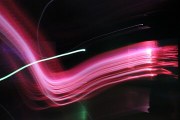 Flashing lights in pink colors