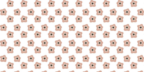 Simple and cute flower pattern with white background