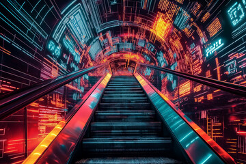 A visually striking staircase