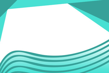 Modern abstract background with teal wavy lines and white space, perfect for presentations, websites, and graphic design.