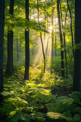 Fototapeta premium forest in the morning