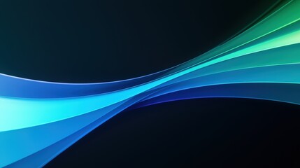 Abstract blue and green waves