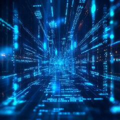 Obraz premium Advanced blue seamless design emphasizing data insights and technology.