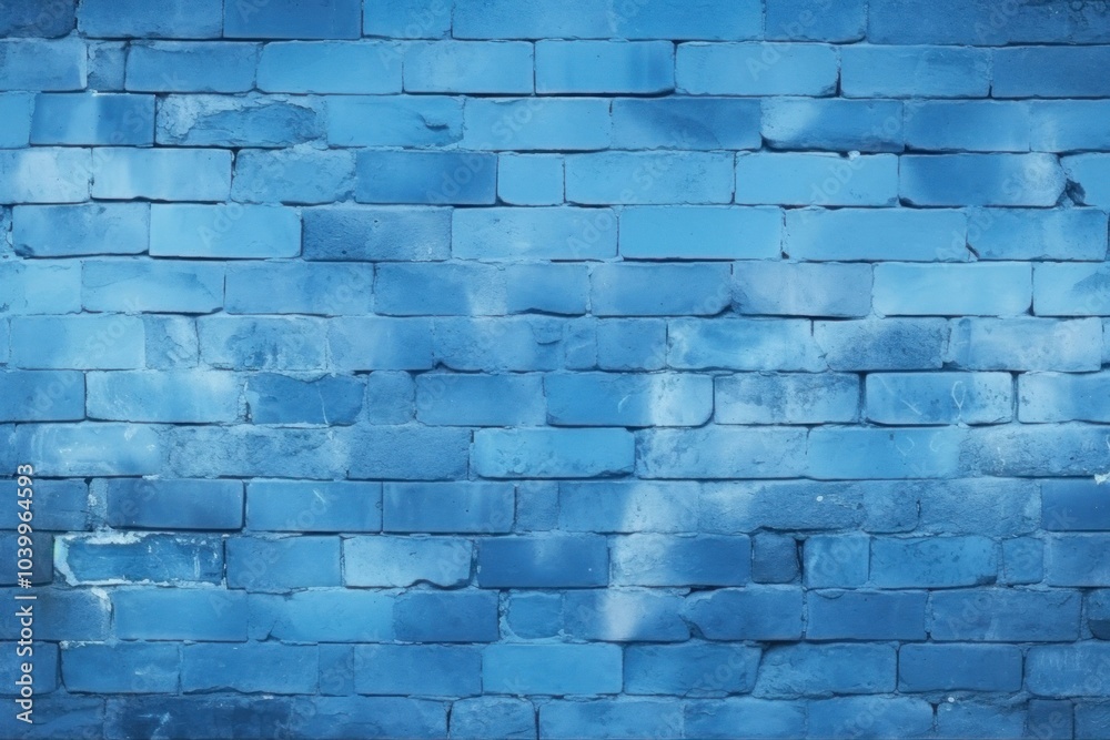 Wall mural Blue brick wall background architecture backgrounds repetition.