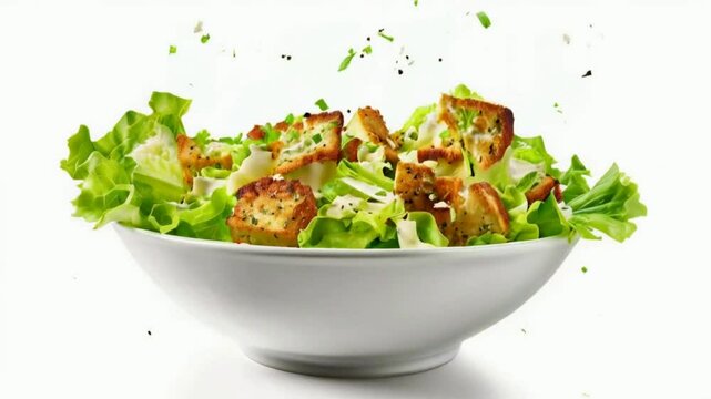 Caesar Salad: Classic salad with romaine lettuce, croutons, Parmesan, and Caesar dressing.