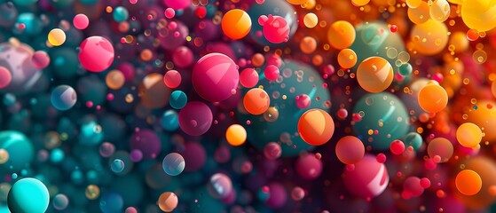 Colorful Polka Dot Background with Abstract Design