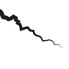 Surface cracked ground. Sketch crack texture. Split terrain after earthquake. Vector illustration EPS 10/AI