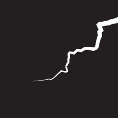 Surface cracked ground. Sketch crack texture. Split terrain after earthquake. Vector illustration EPS 10/AI
